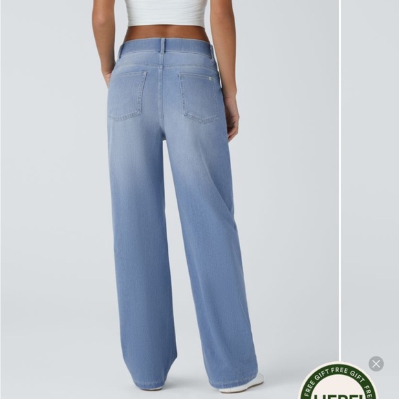 HALARA Women's Blue Flare & Wide Leg Jeans - Picture 2 of 8